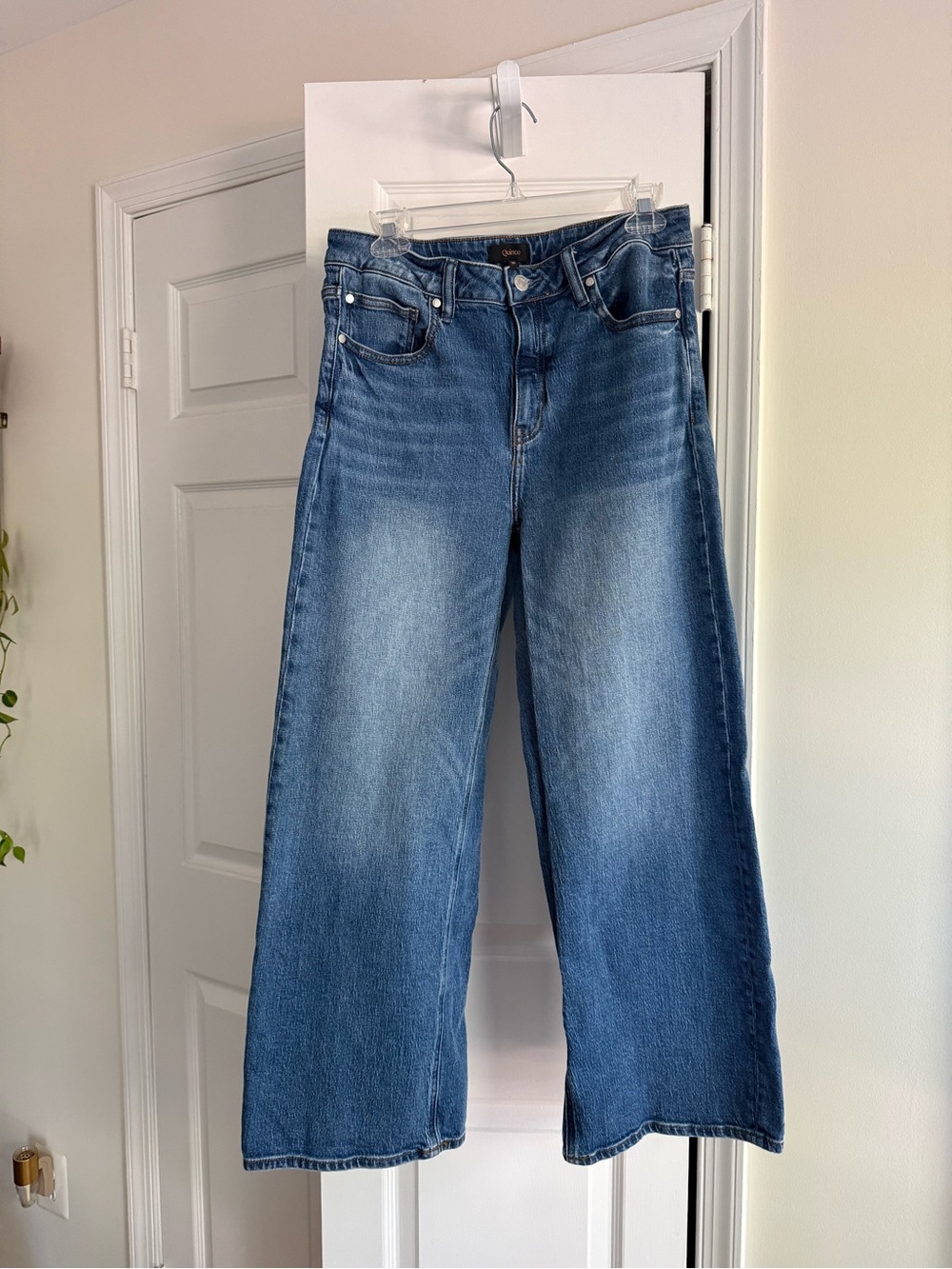 Quince Bella Stretch Wide Leg Jean Atlantic Blue 28" Inseam - Size 30 - Picture 4 of 11